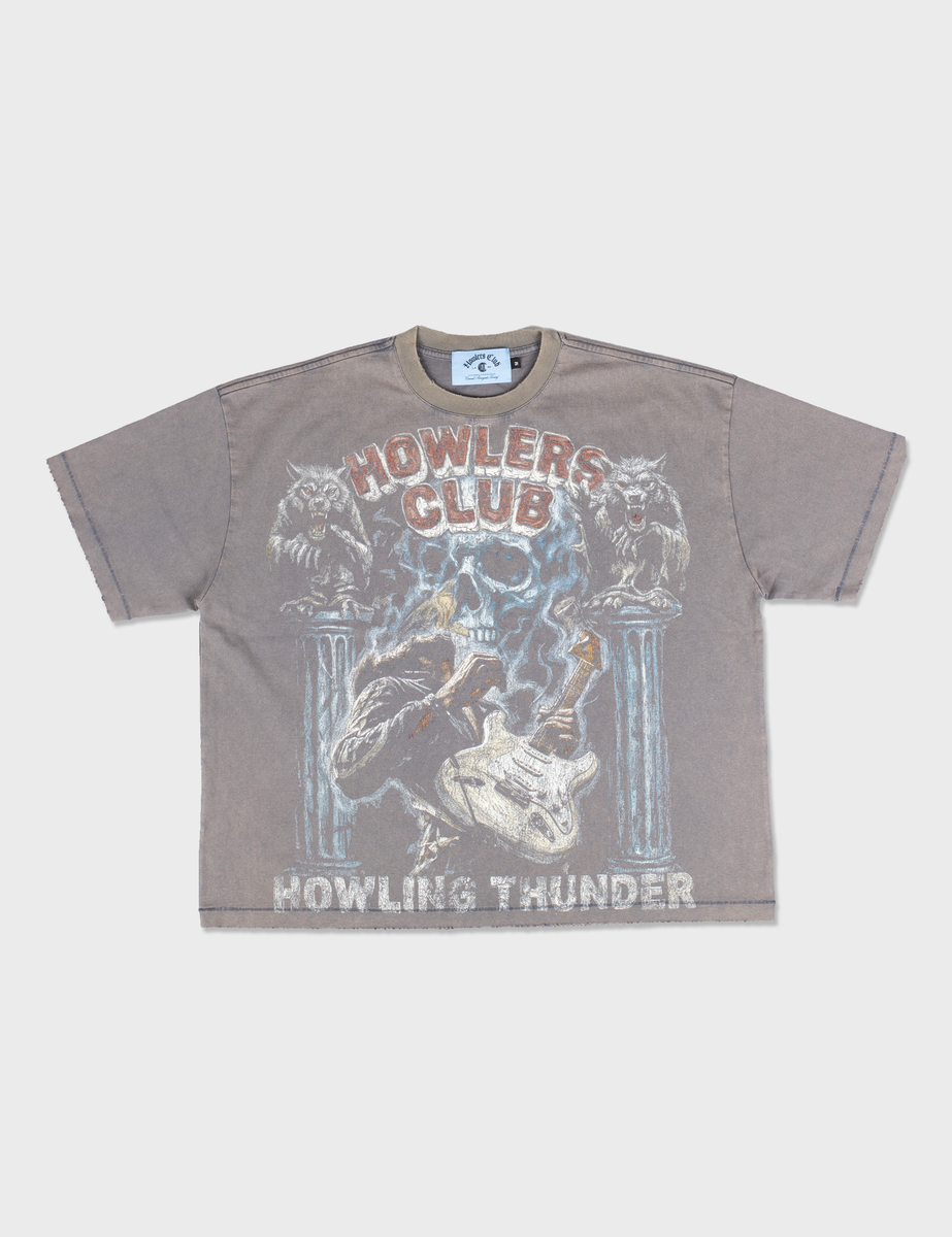 Afro Thunder Tee (Cement)