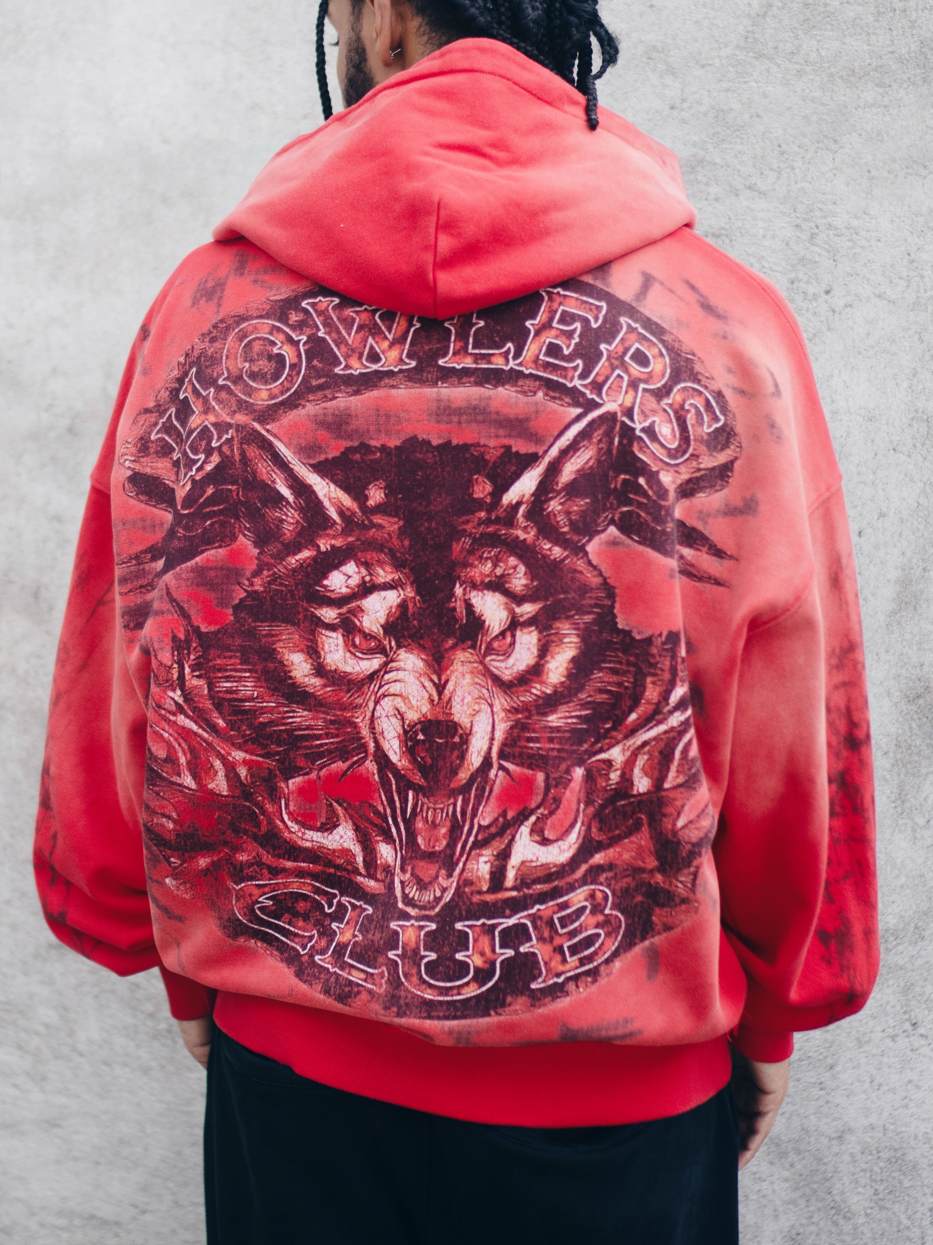 WOLVES CLUB HOODIE [RED]