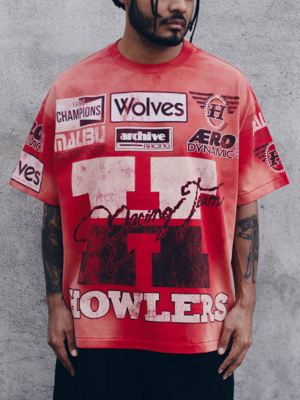 WOLF RACER TEE [RED]