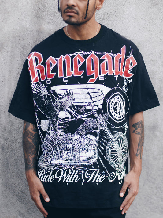 NIGHT RIDE TEE [BLACK]
