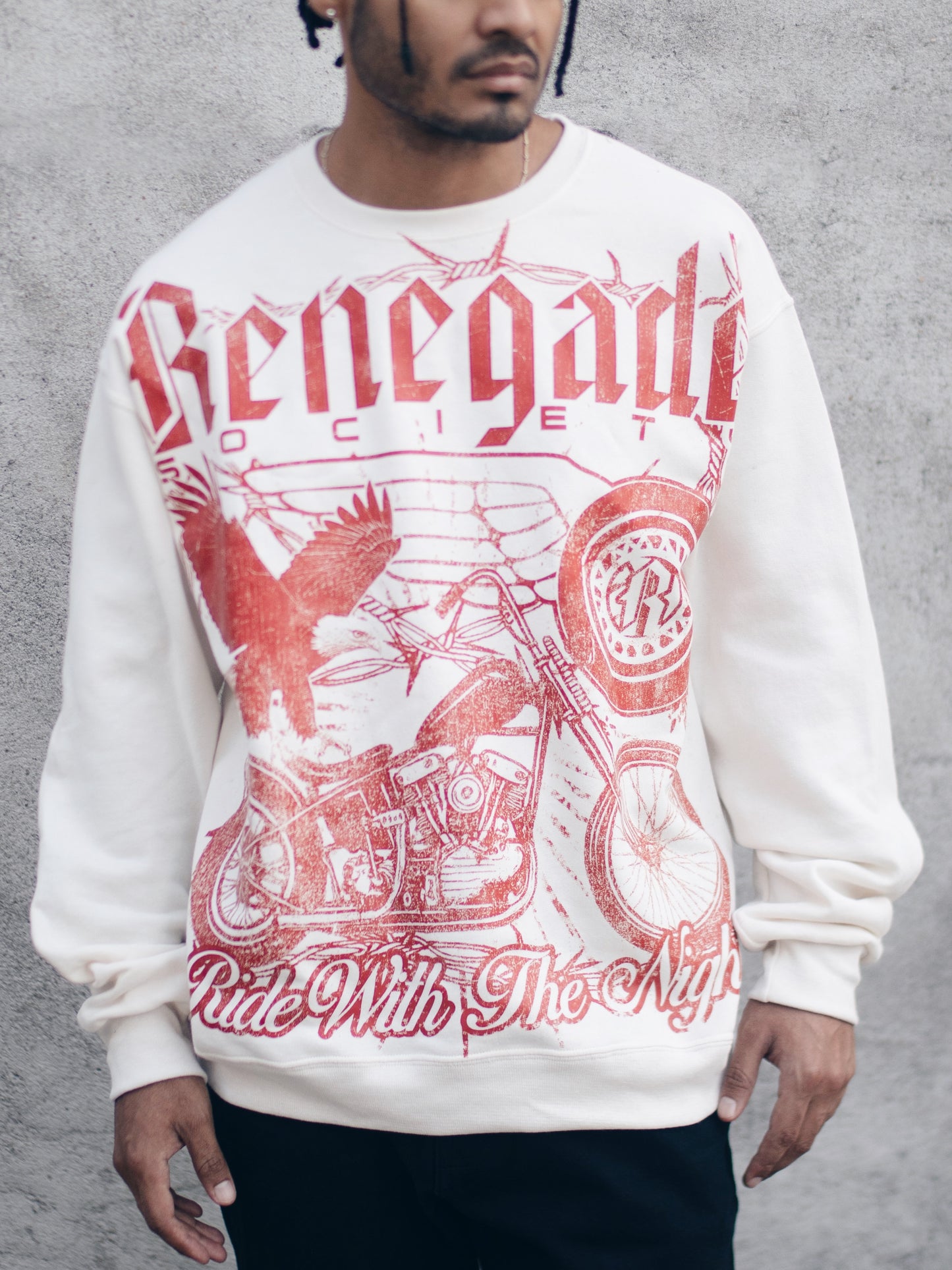 NIGHT RIDE CREWNECK [IVORY]