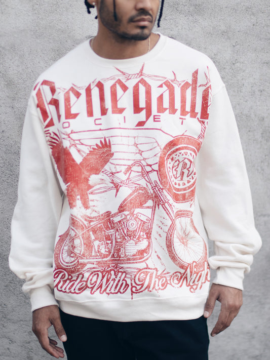 NIGHT RIDE CREWNECK [IVORY]