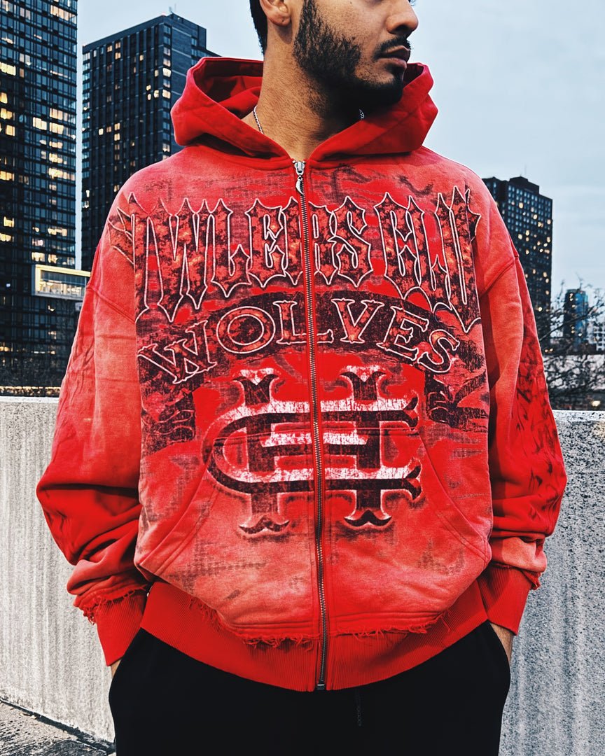 WOLVES CLUB HOODIE [RED]