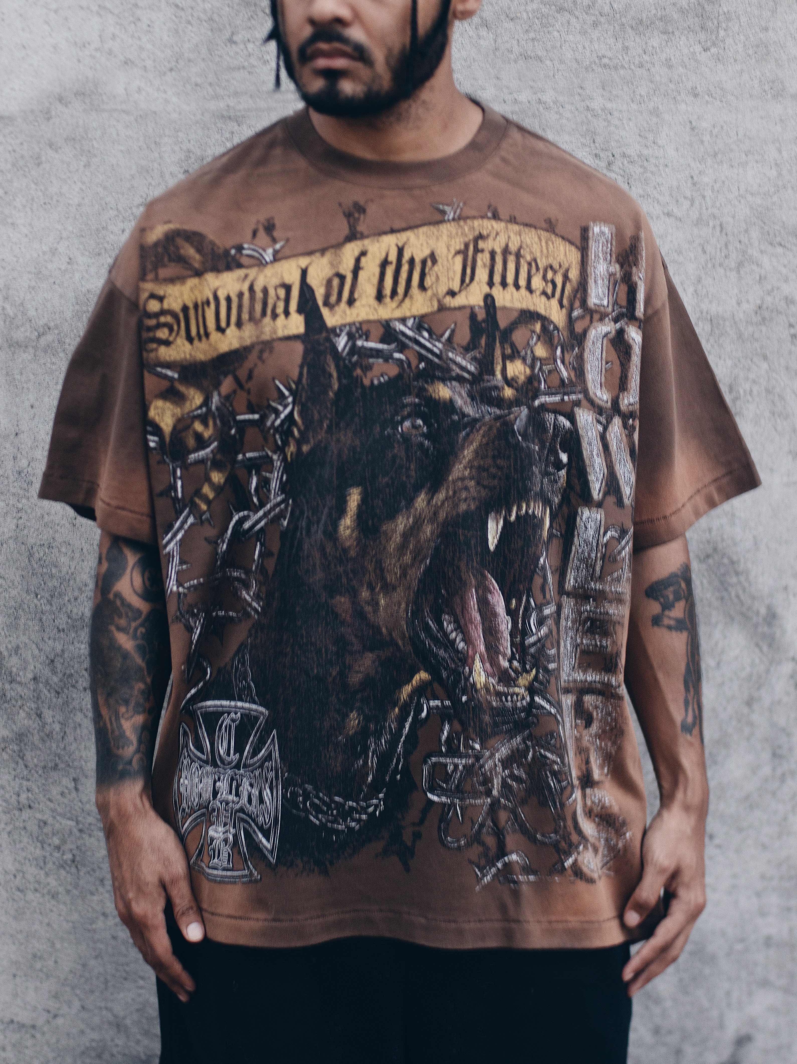 WITHOUT WARNING TEE [BROWN]