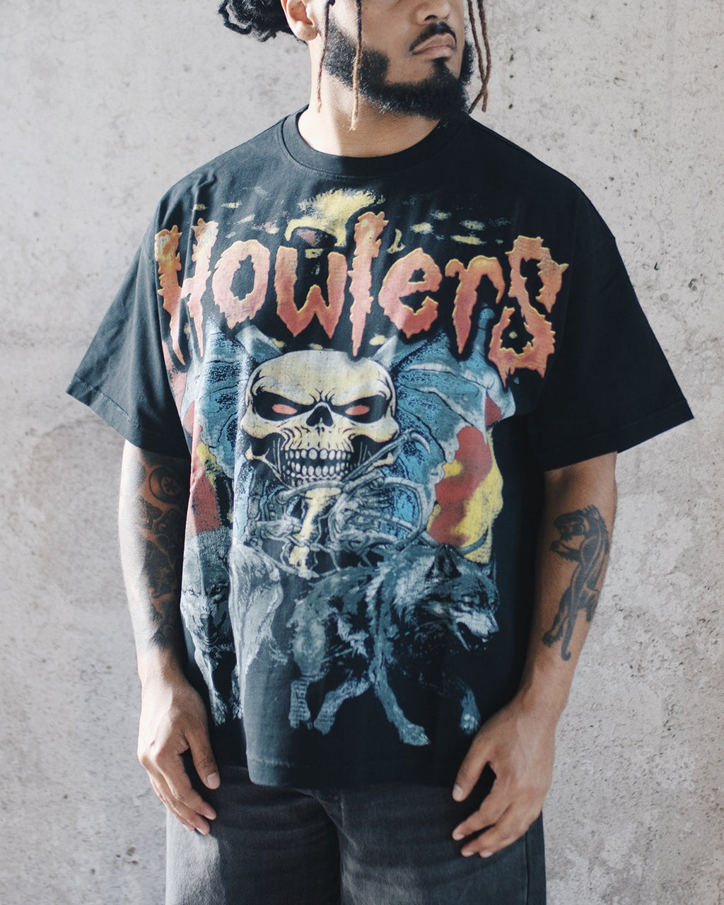 SKULL WOLF TEE [BLACK]