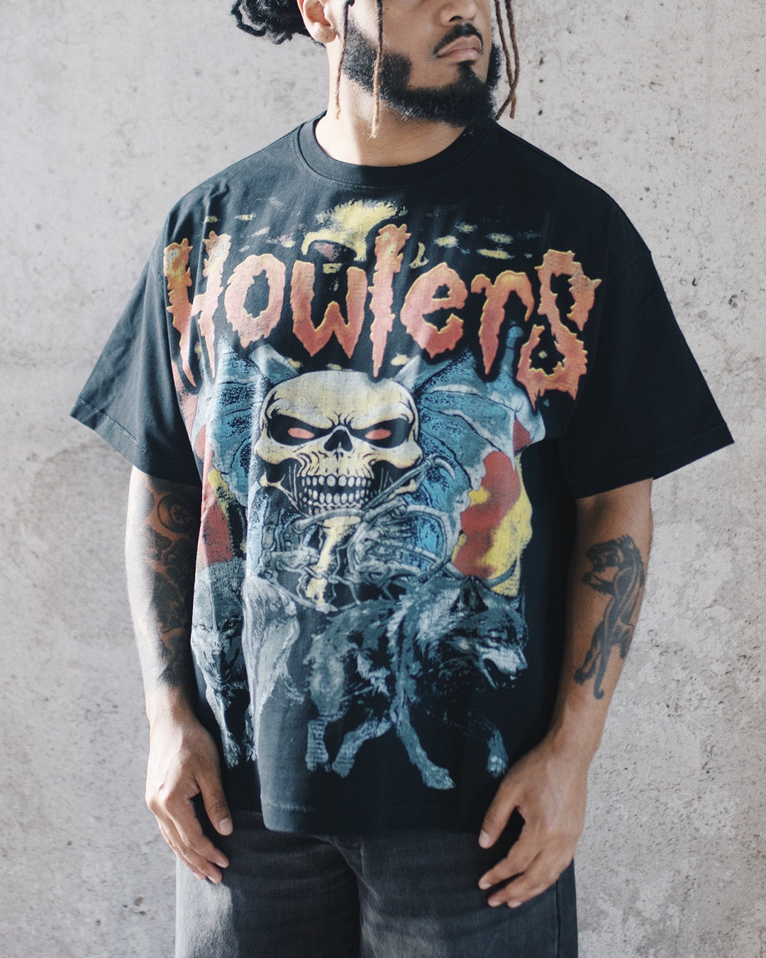 SKULL WOLF TEE [BLACK]