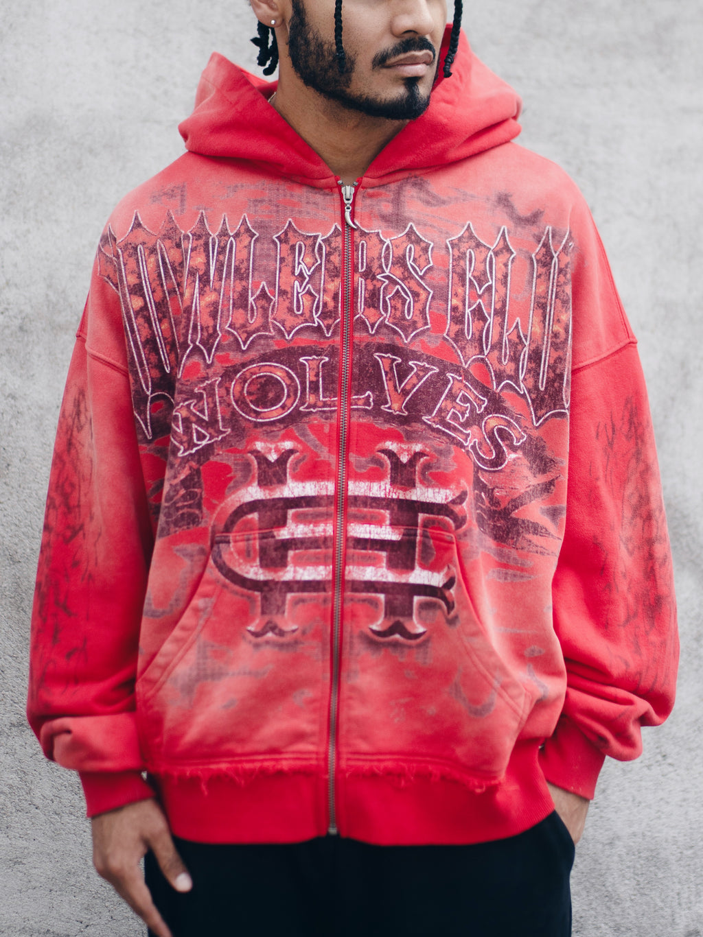 WOLVES CLUB HOODIE [RED]