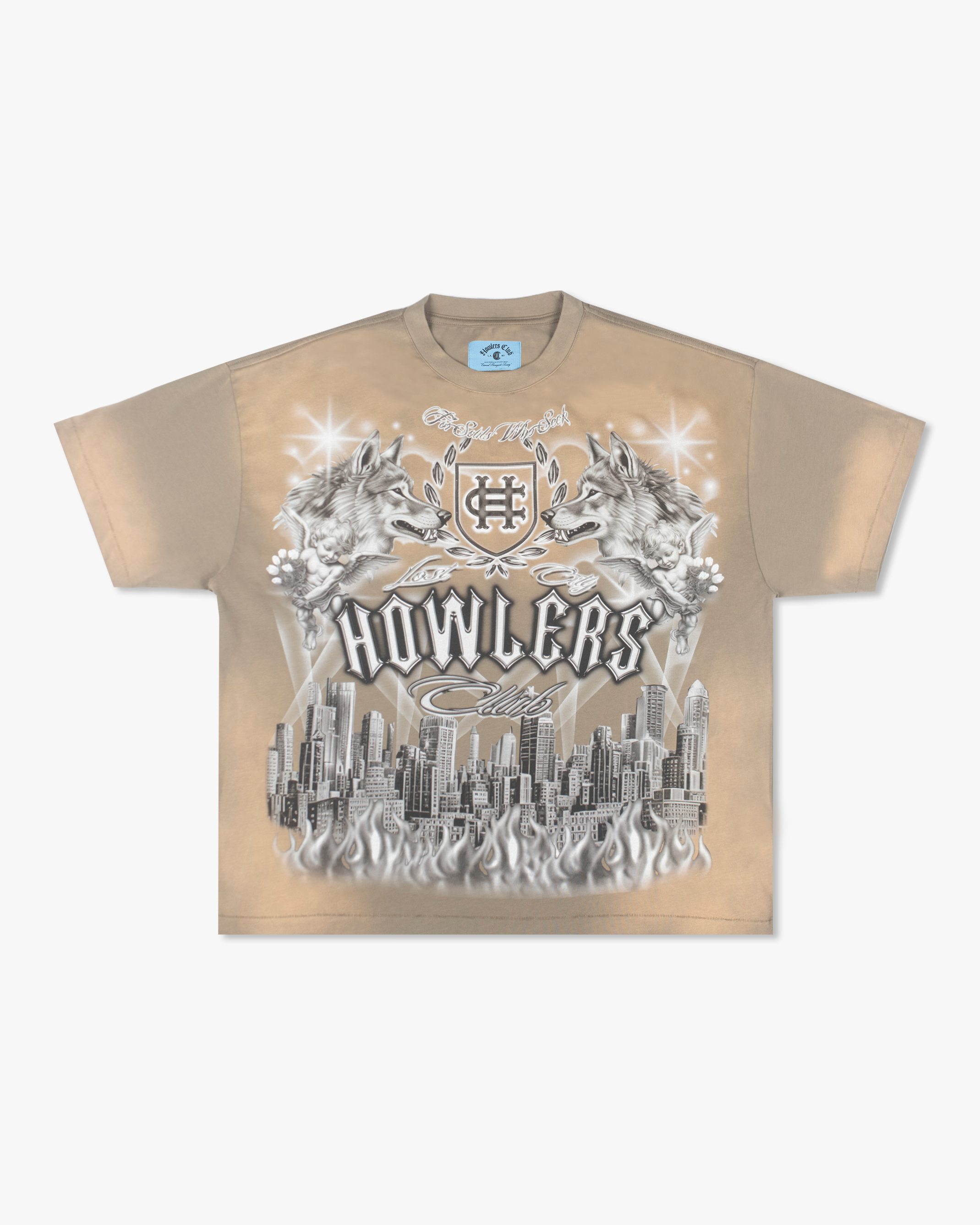 CITY SKIES TEE [LT. OLIVE]