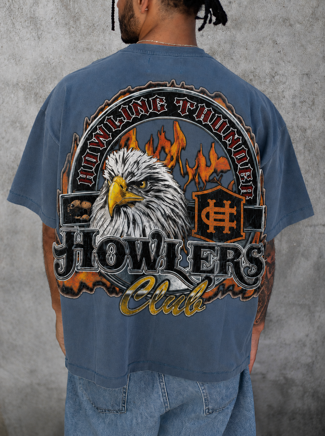 Eagle Rider Tee (Ash Blue)