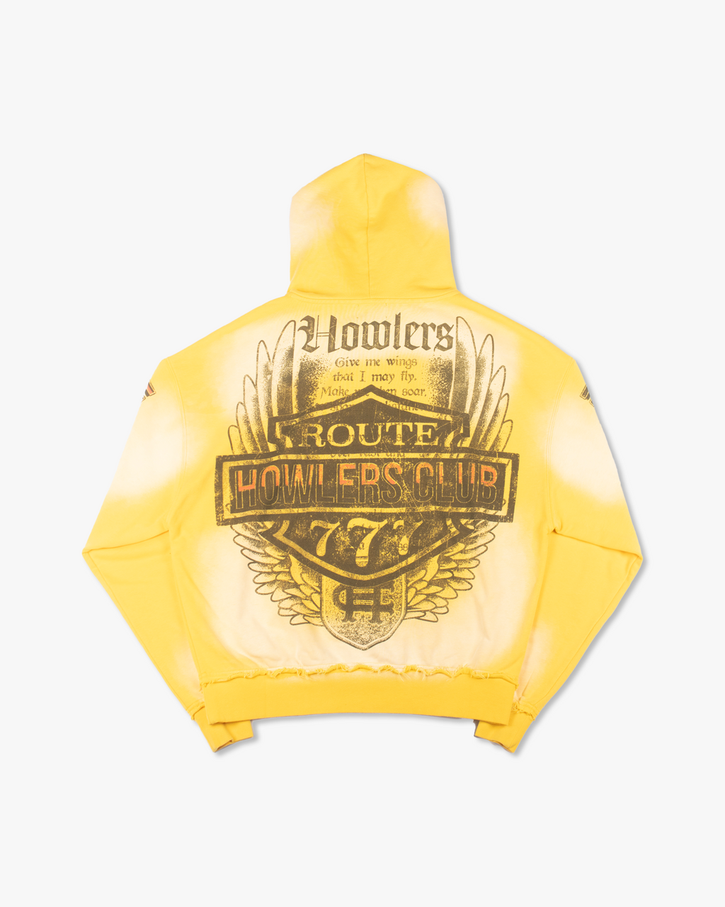 EAGLE FLAME HOODIE [YELLOW FADE]
