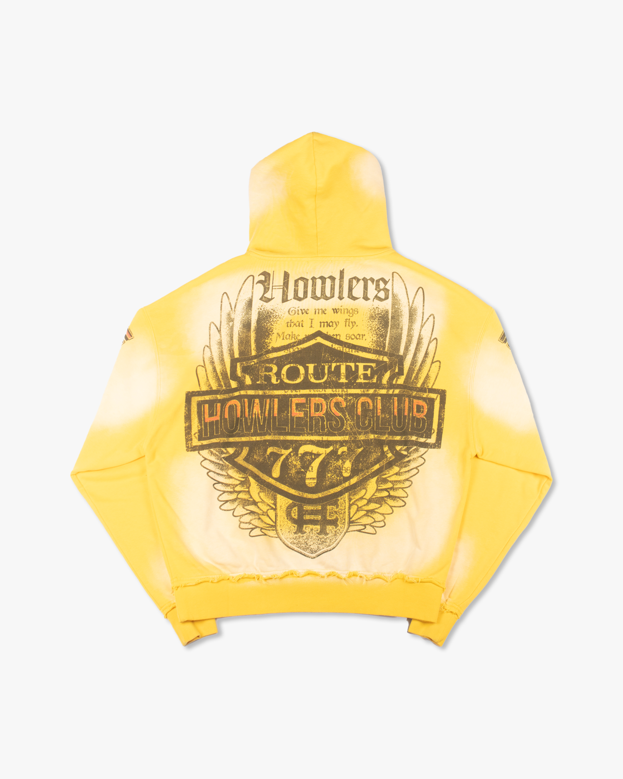 EAGLE FLAME HOODIE [YELLOW FADE]