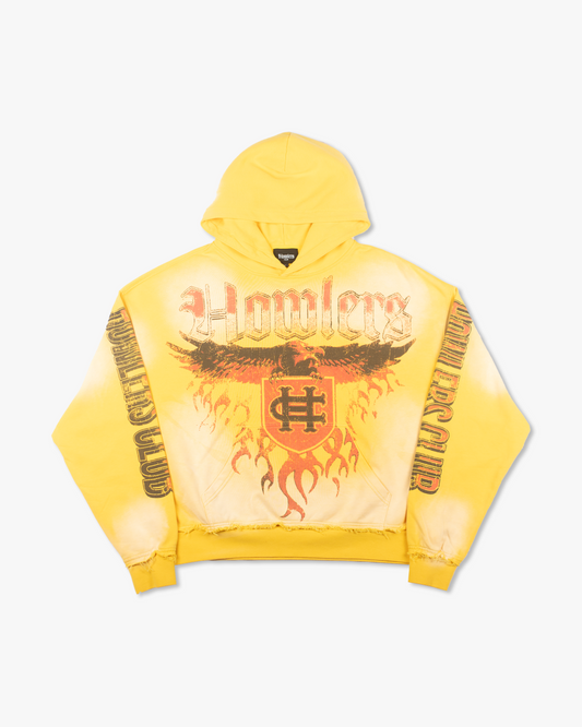EAGLE FLAME HOODIE [YELLOW FADE]