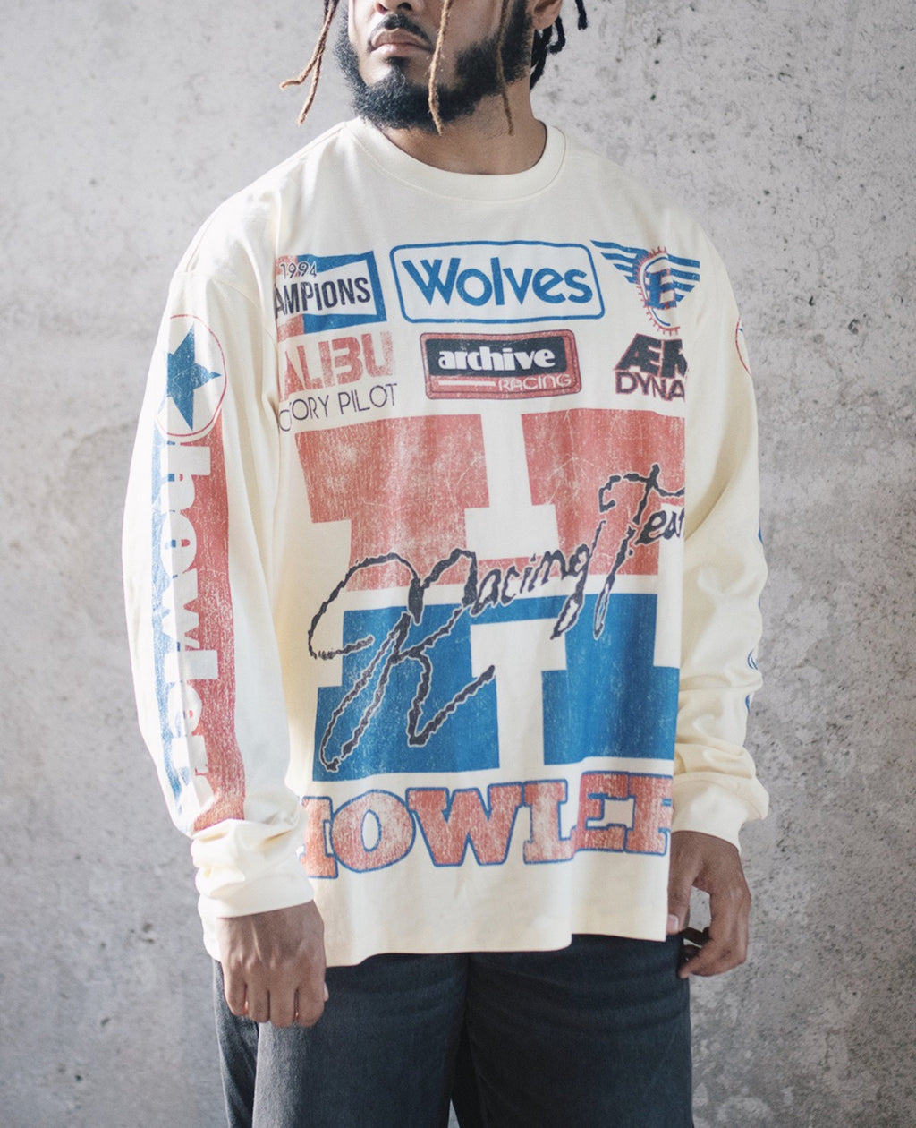 WOLF RACER L/S TEE [IVORY]