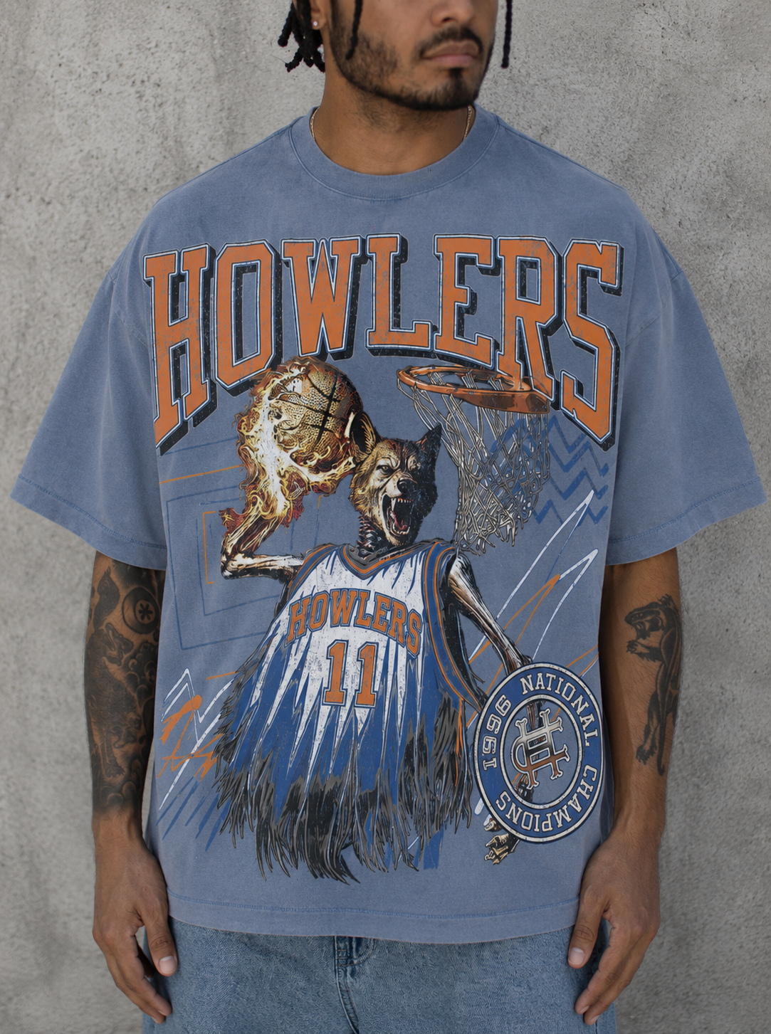 Retro Hoops (Ash Blue)