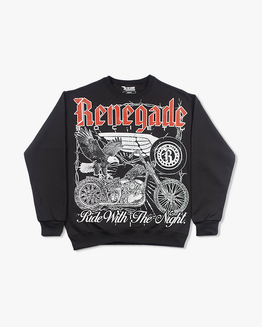 NIGHT RIDE CREWNECK [BLACK]
