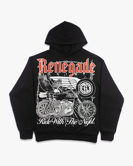 NIGHT RIDE HOODIE [BLACK]