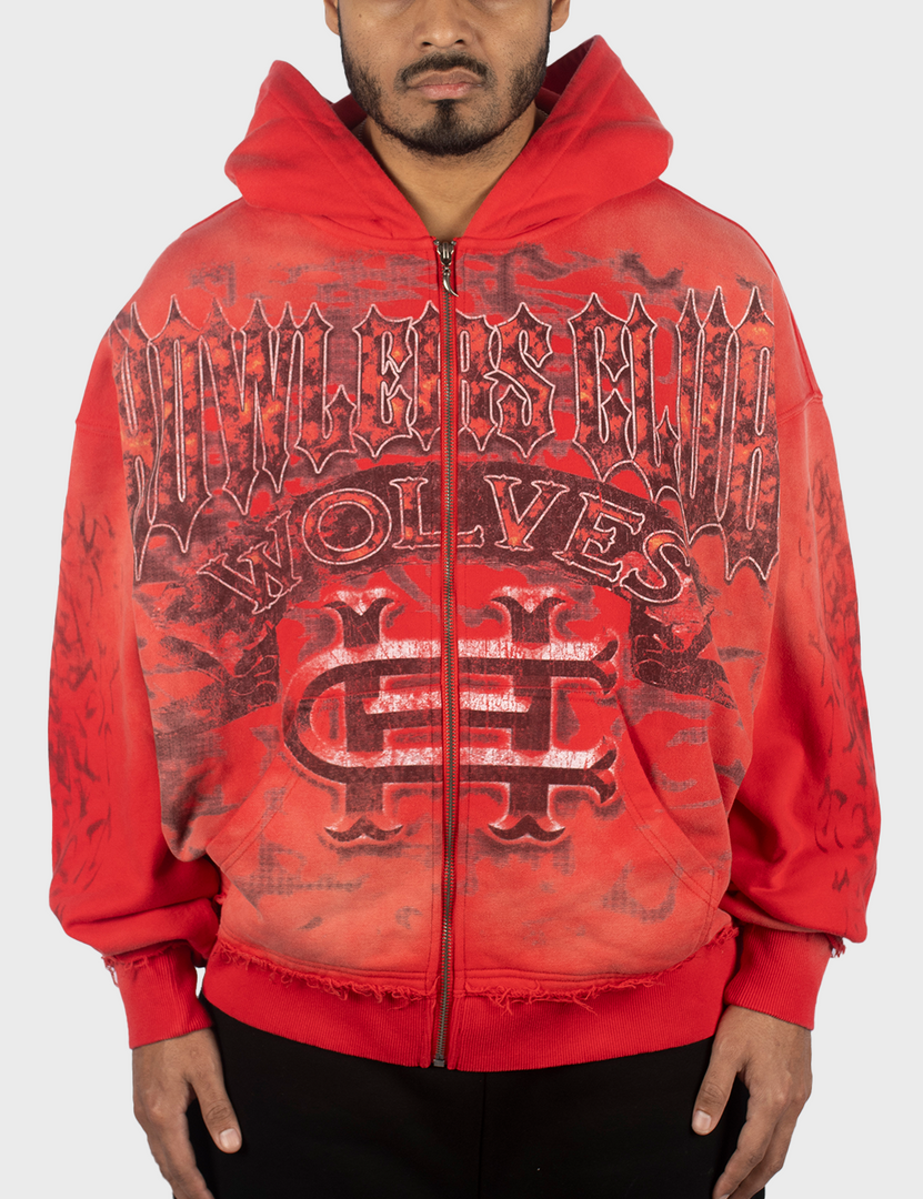 WOLVES CLUB HOODIE [RED]