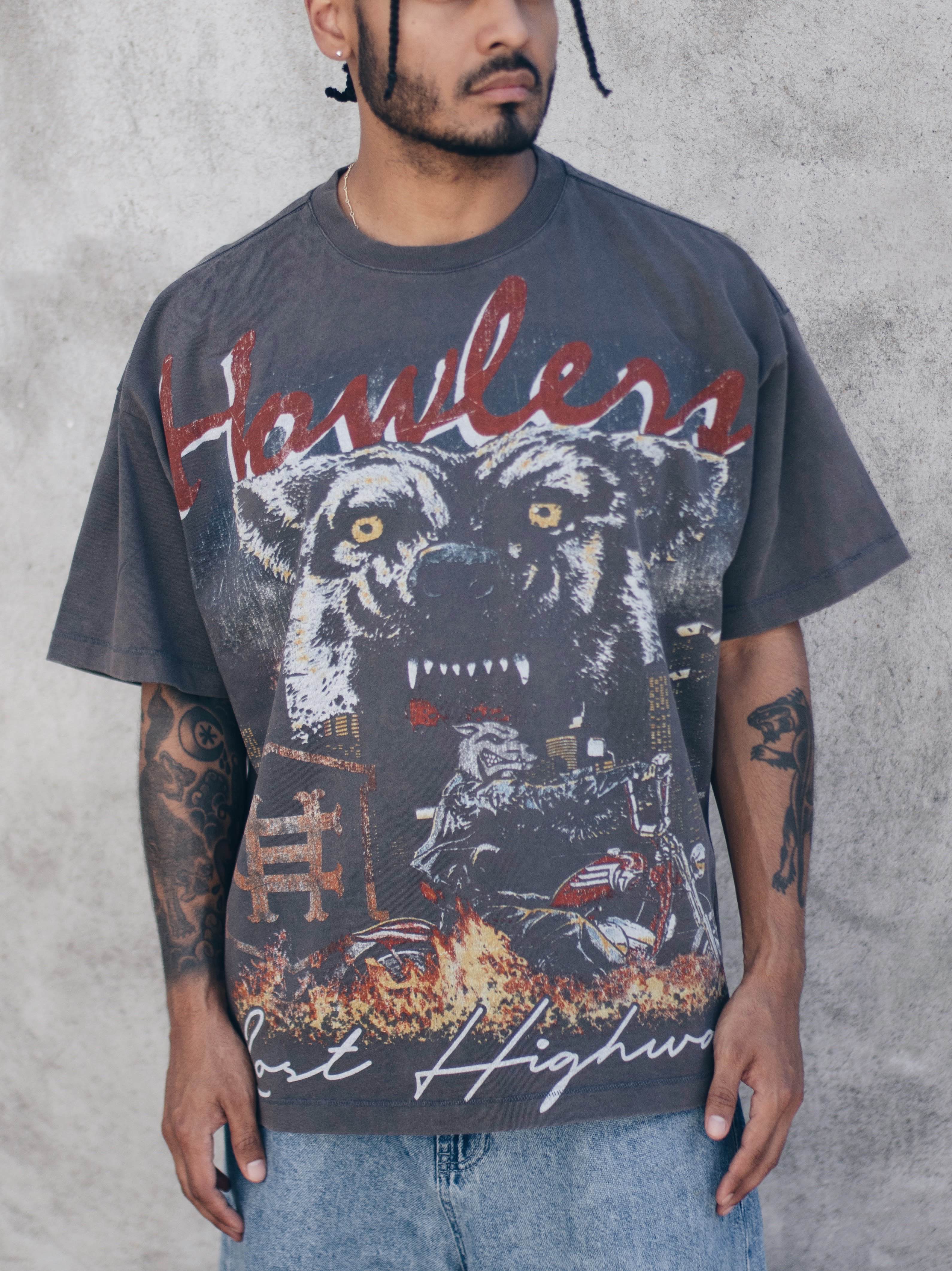 LOST HIGHWAY TEE [CHARCOAL]