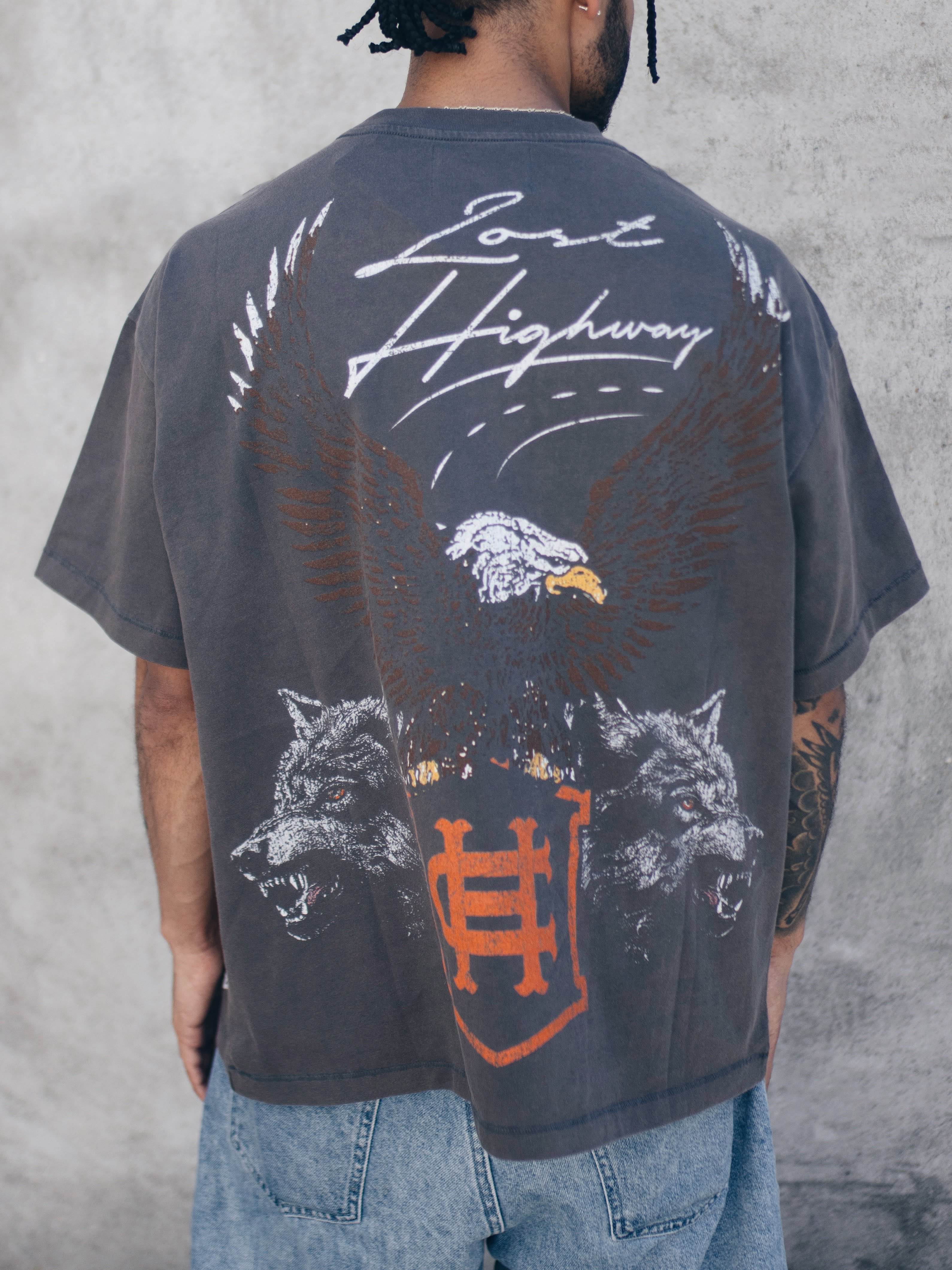 LOST HIGHWAY TEE [CHARCOAL]